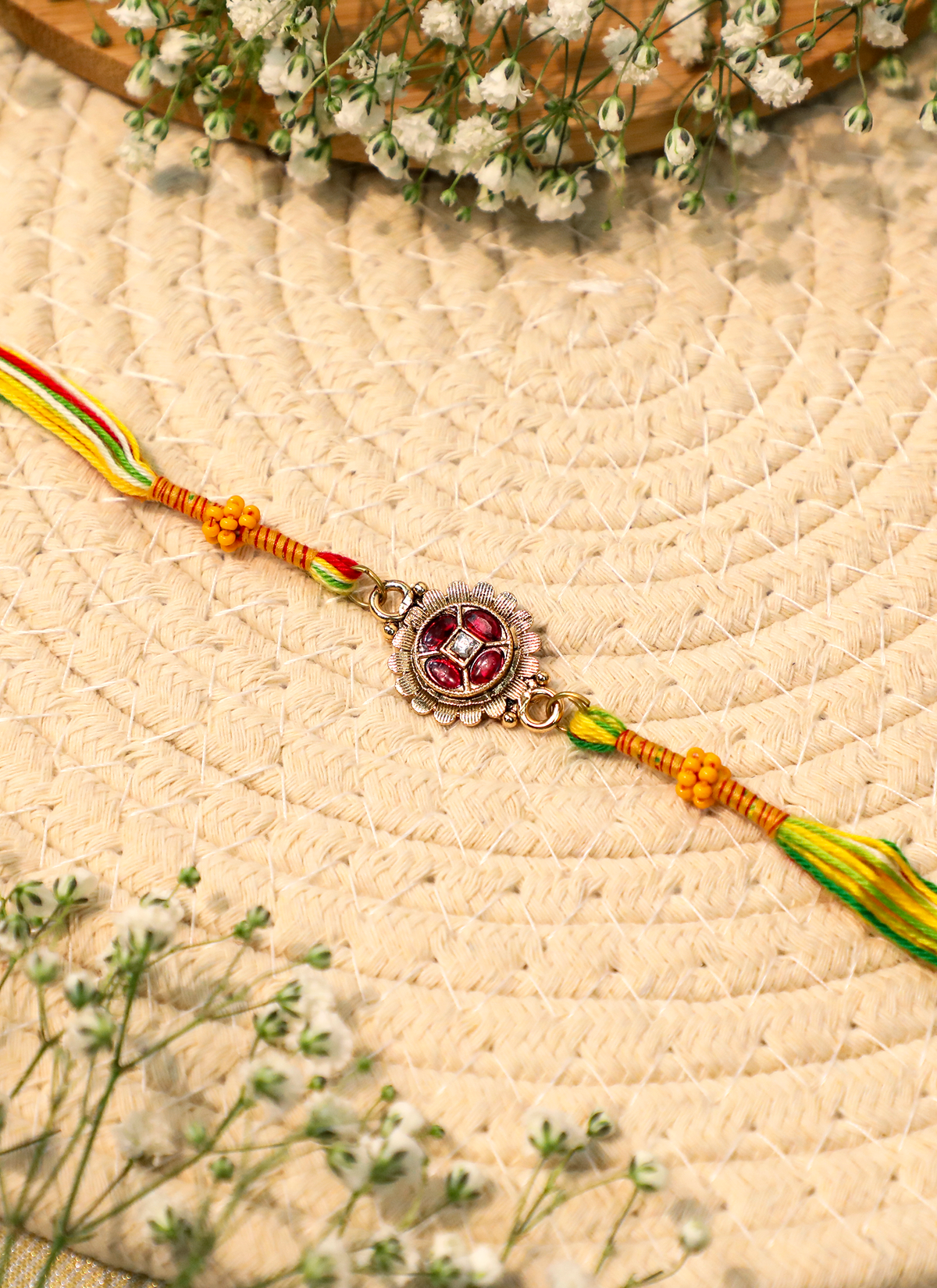 Madhoor Kundan Rakhi Multicolour 1 Piece