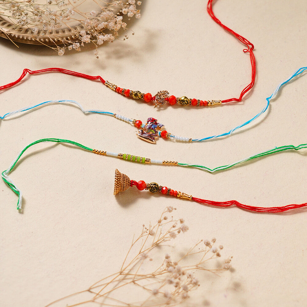 Madhoor Bhaiya Bhabhi Kids Rakhi Combo Multicolour 4-Piece Set