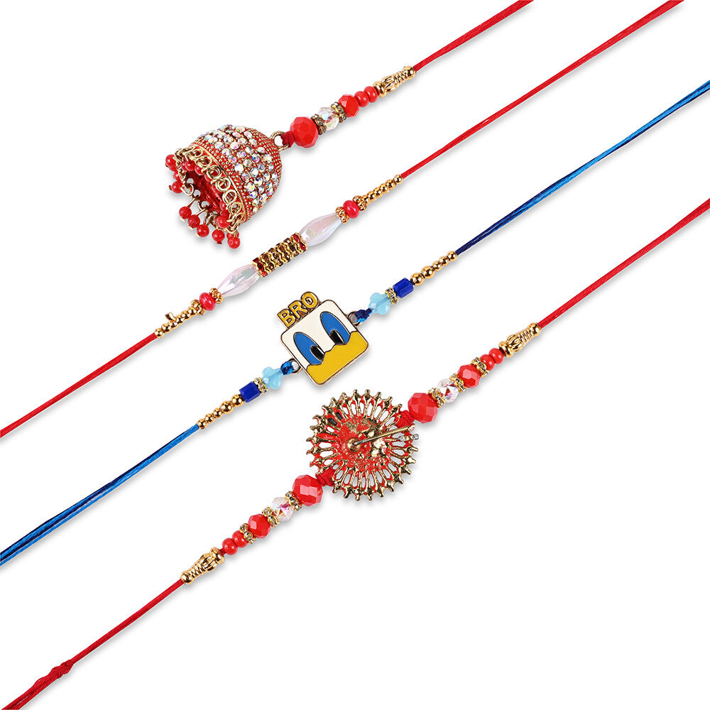 Madhoor Bhaiya Bhabhi Lumba Kids Rakhi Combo Multicolour 4-Piece Set