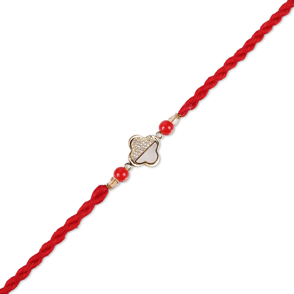 Madhoor Clover Om Rakhi Red 1 Piece