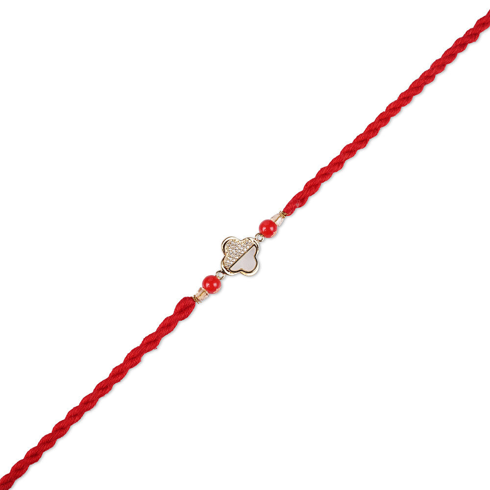 Madhoor Clover Om Rakhi Red 1 Piece