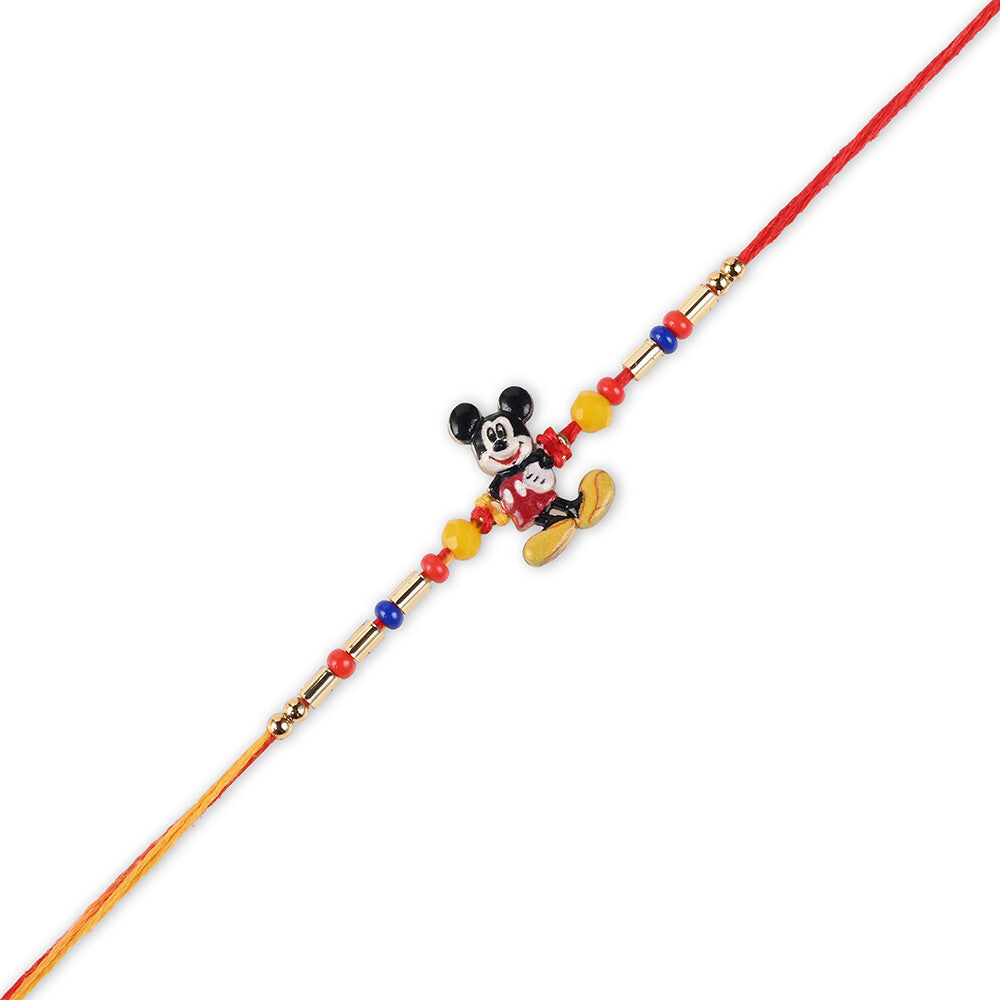 Madhoor Mickey Mouse Kids Rakhi Orange Red 1 Piece