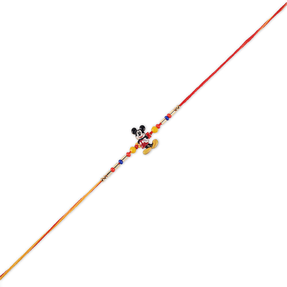 Madhoor Mickey Mouse Kids Rakhi Orange Red 1 Piece