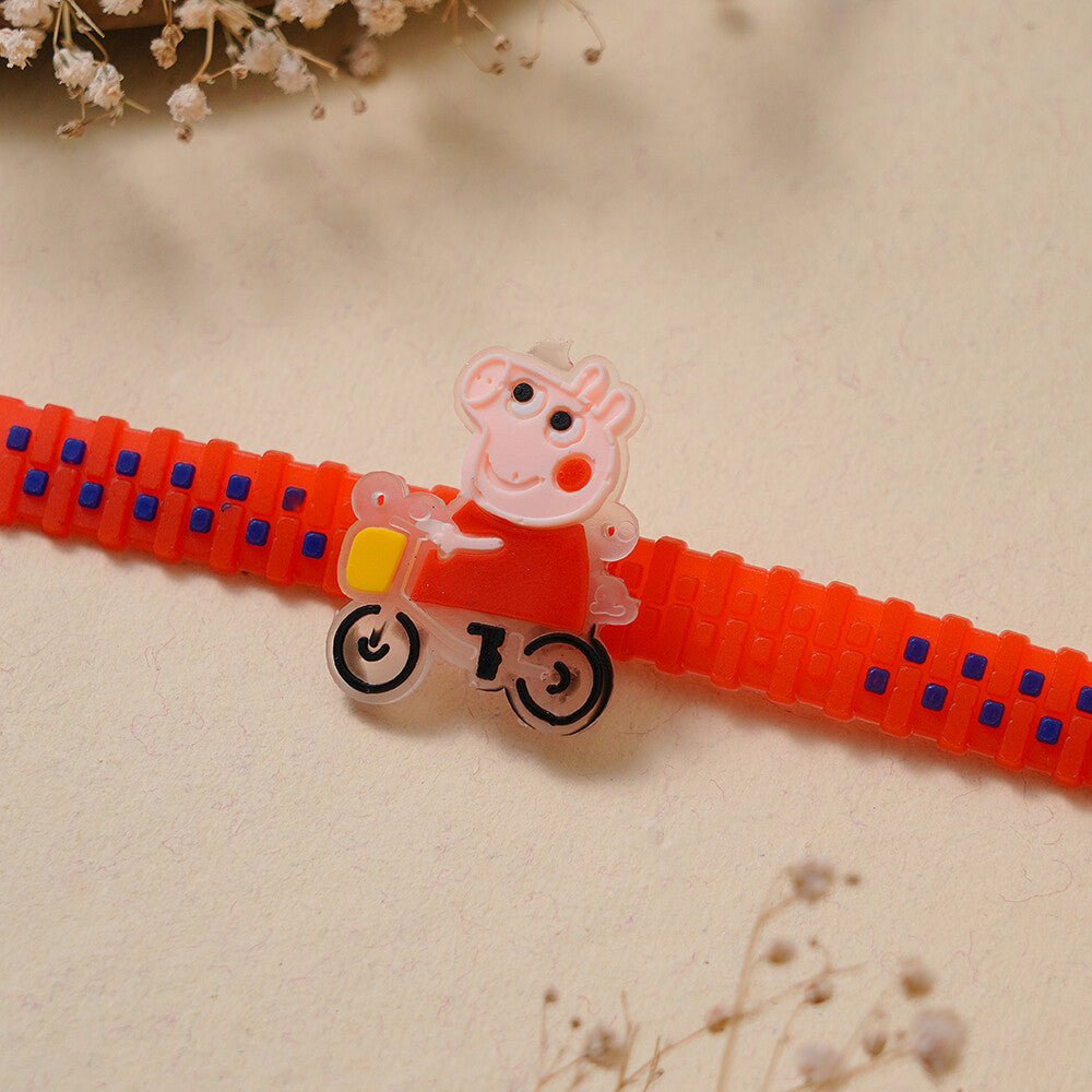 Madhoor Peppa Pig Kids Rakhi Red 1 Piece