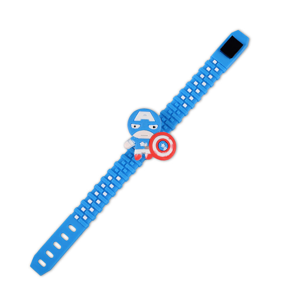 Madhoor Captain America Zipper Kids Rakhi Blue 1 Piece