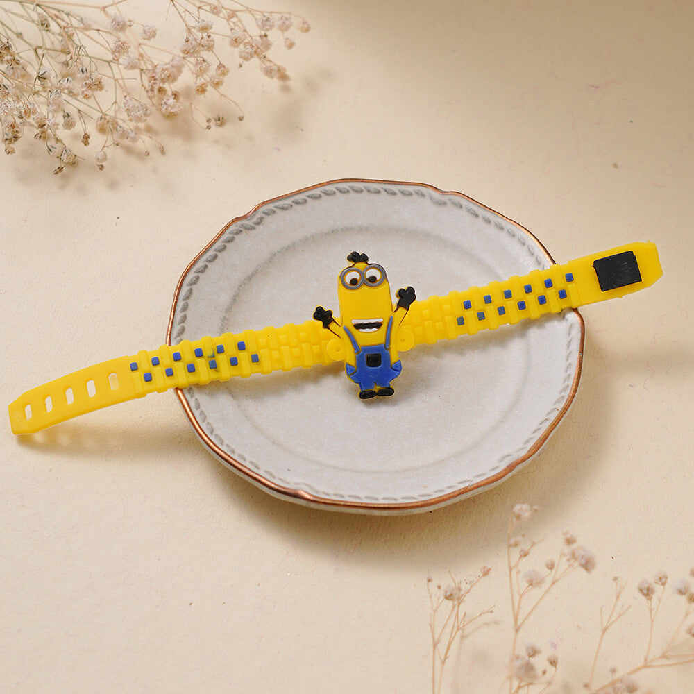 Madhoor Minion Zipper Kids Rakhi Yellow 1 Piece