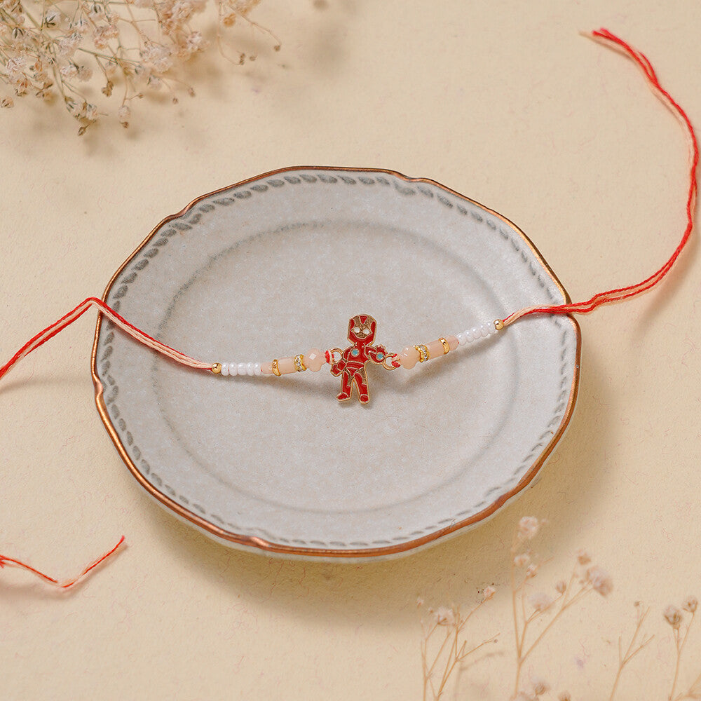 Madhoor Iron Man Kids Rakhi Red 1 Piece