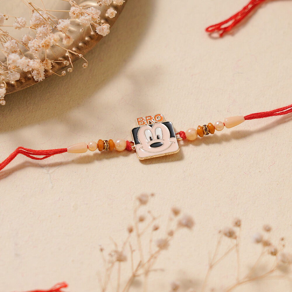 Madhoor Mickey Mouse Kids Rakhi Red 1 Piece