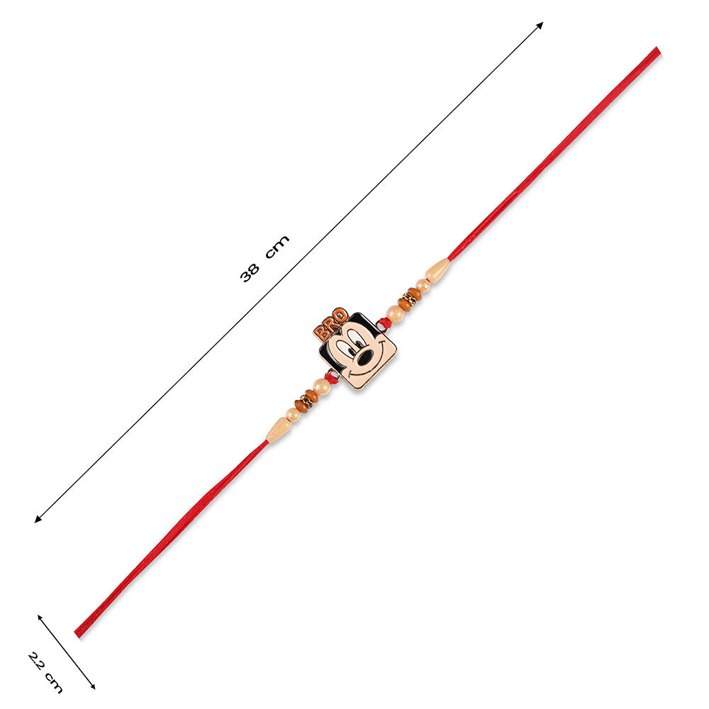 Madhoor Mickey Mouse Kids Rakhi Red 1 Piece