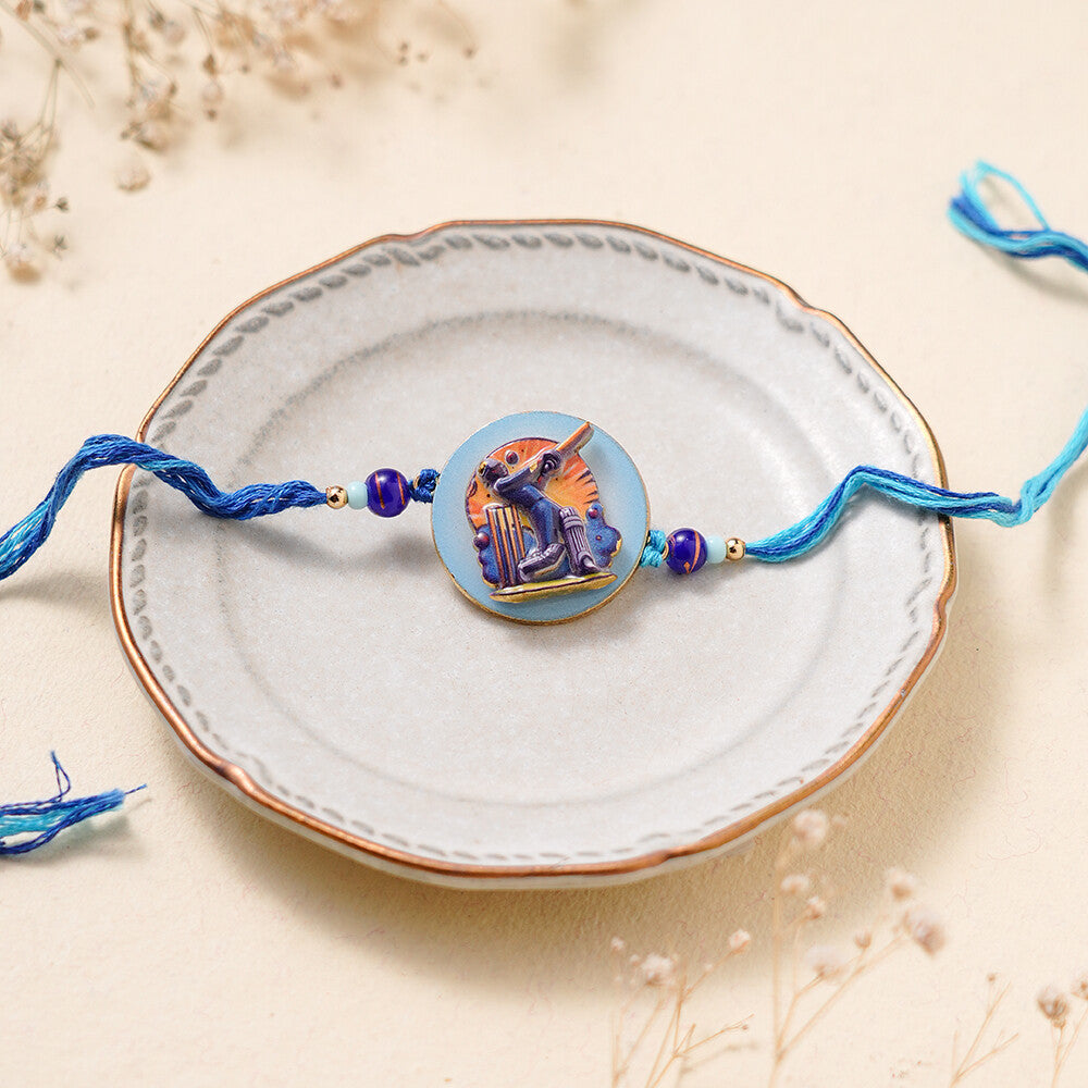 Madhoor Cricket Kids Rakhi Blue 1 Piece