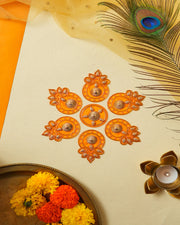 Madhoor Floral Rangoli Yellow 1 Set