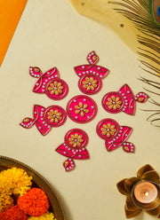 Madhoor Flower Rangoli Pink 1 Set