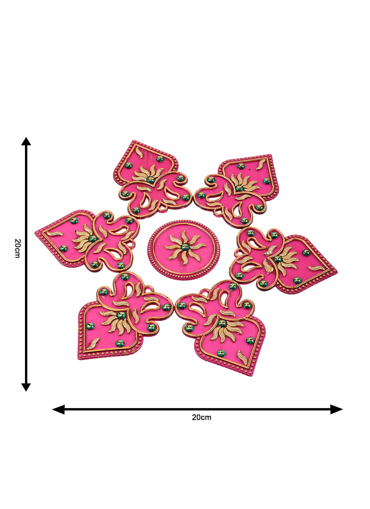 Madhoor Floral Rangoli Rani Pink 1 Set