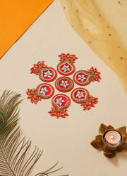 Madhoor Flower Rangoli Red 1 Set