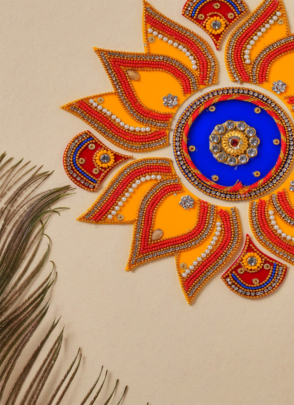Madhoor Lotus Rangoli Yellow Red 1 Set