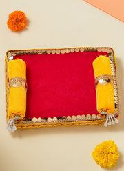Madhoor Idol Singhasan Red Yellow 1 Piece