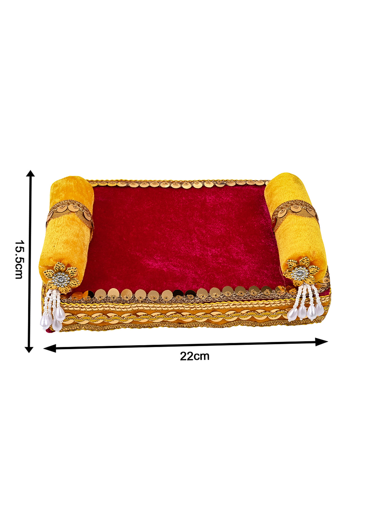 Madhoor Idol Singhasan Red Yellow 1 Piece