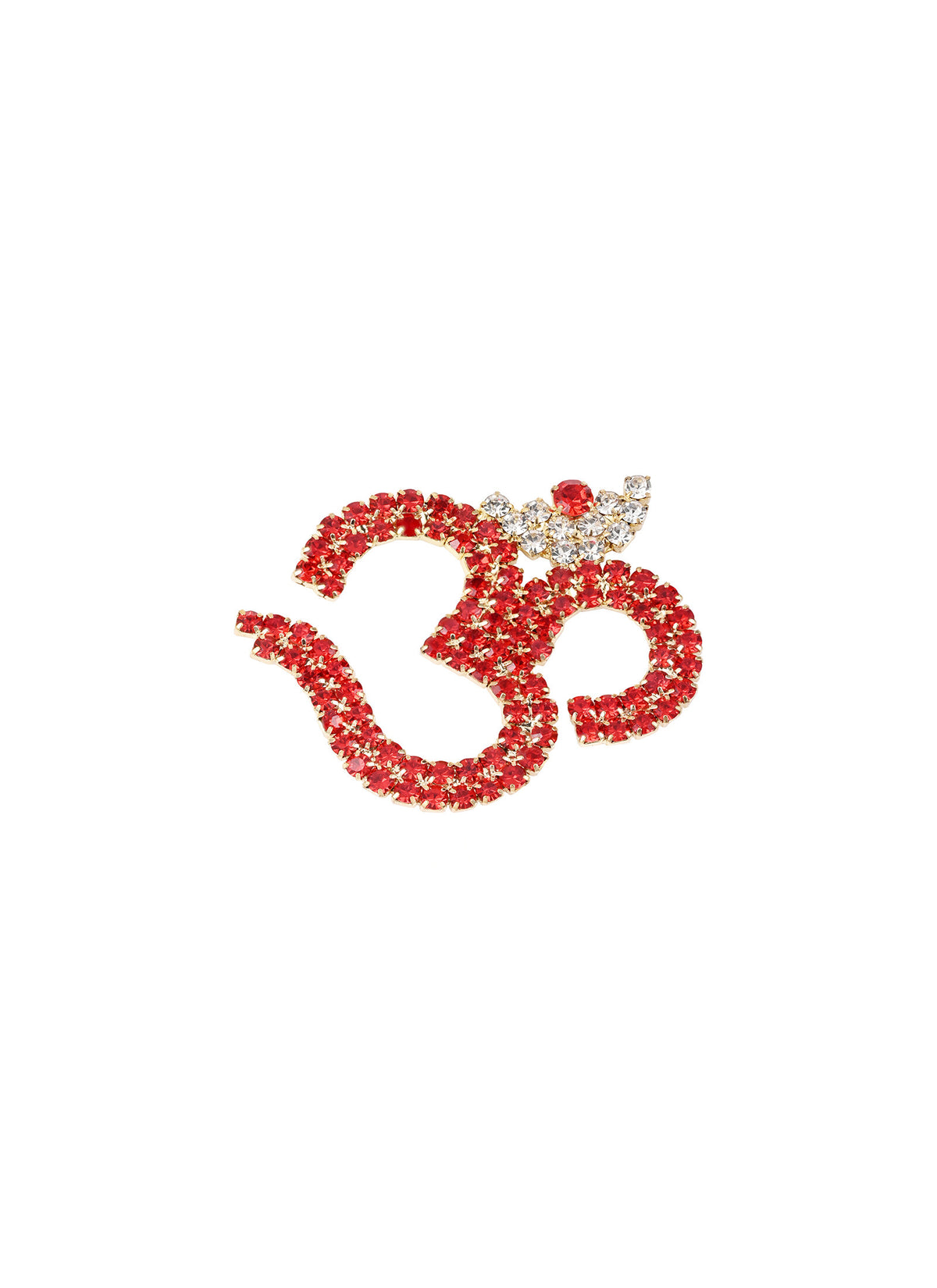 Madhoor Kundan Om Sticker Red 1.5 Inches 1 Piece