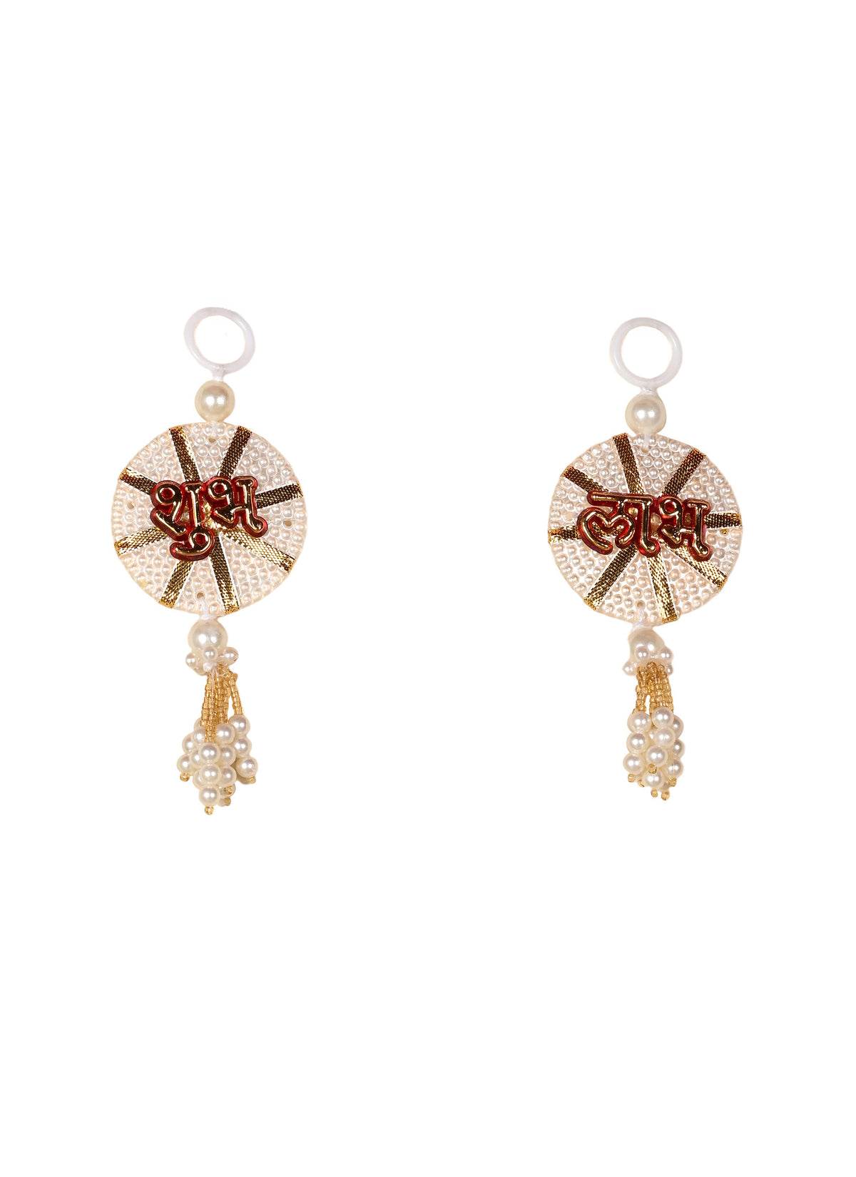 Madhoor Pearl Shubh Labh Sticker White 5 x 2 Inches Set of 2