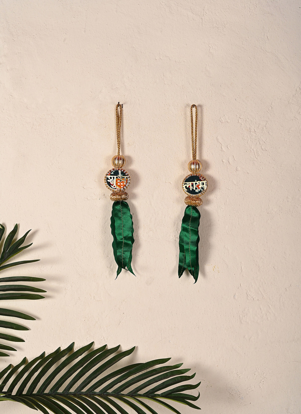 Madhoor Shubh Labh Sticker Green Red Set of 2