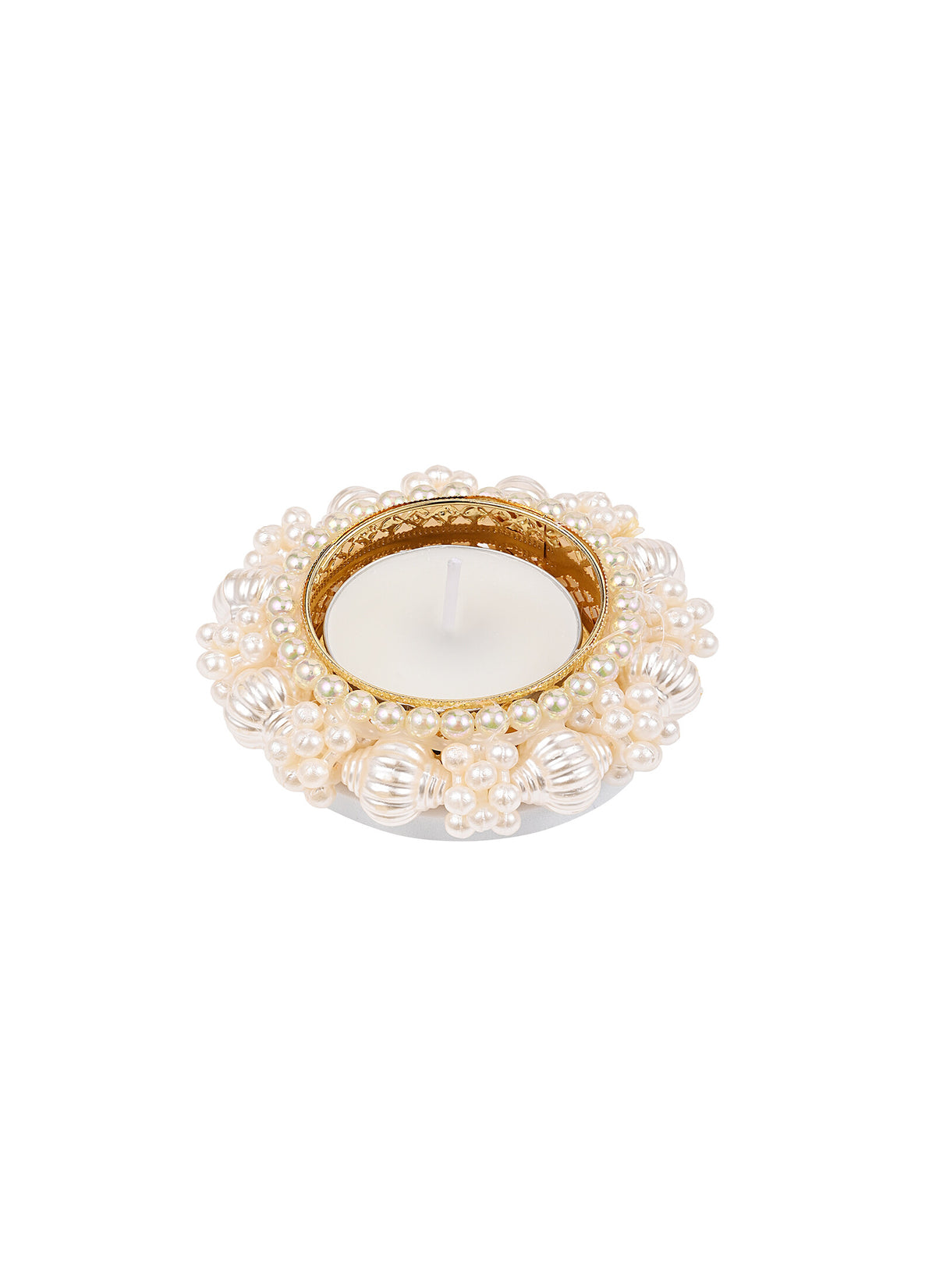 Madhoor Pearl Tealight Holder Ivory 1 Piece