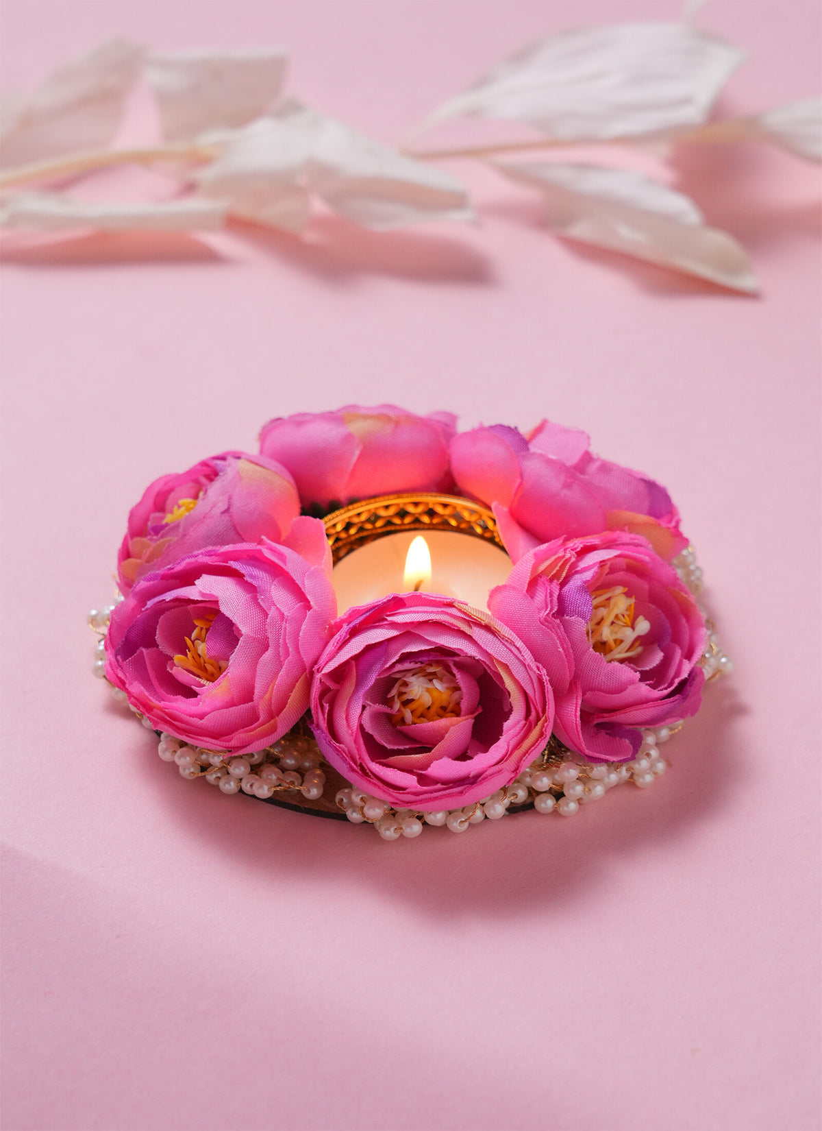 Madhoor Flower Tealight Holder Purple