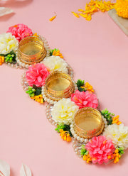 Madhoor Floral Tealight Holder Multicolour