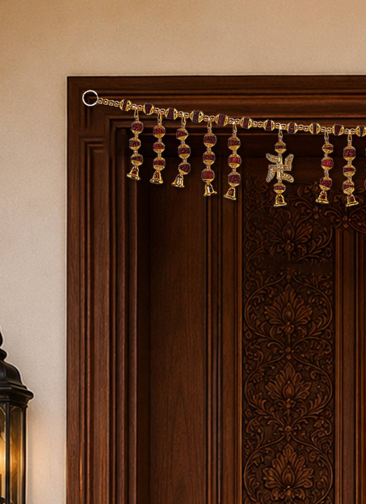 Madhoor Swastik Bell Toran Gold-Tone 1 Piece