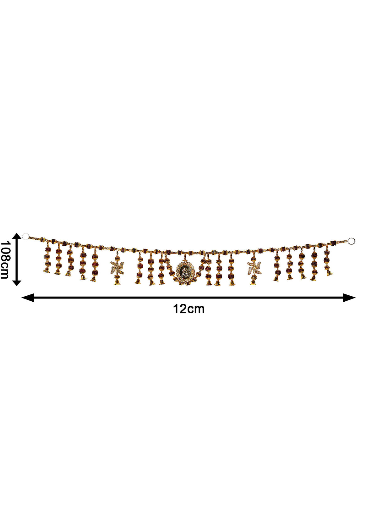 Madhoor Swastik Bell Toran Gold-Tone 1 Piece