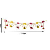 Madhoor Marigold Beads Toran Yellow Rani Pink 3 Feet 1 Piece