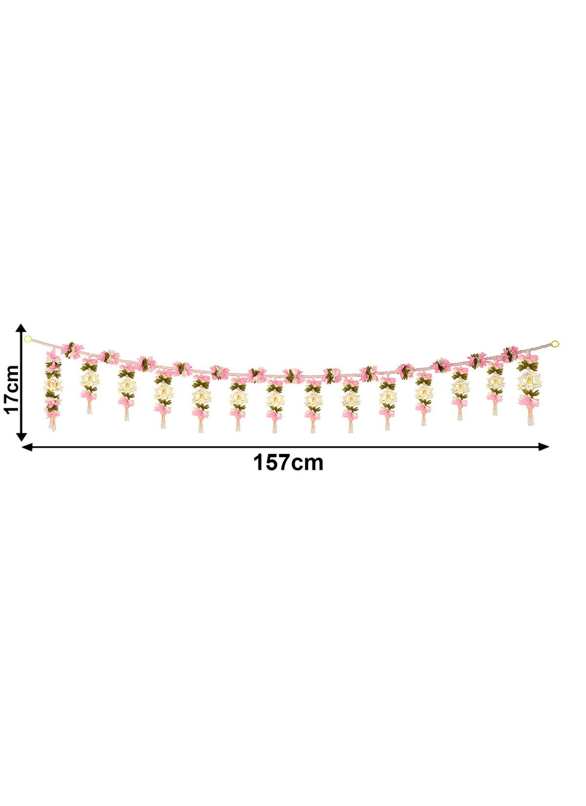 Madhoor Lotus Toran Baby Pink 3 Feet 1 Piece