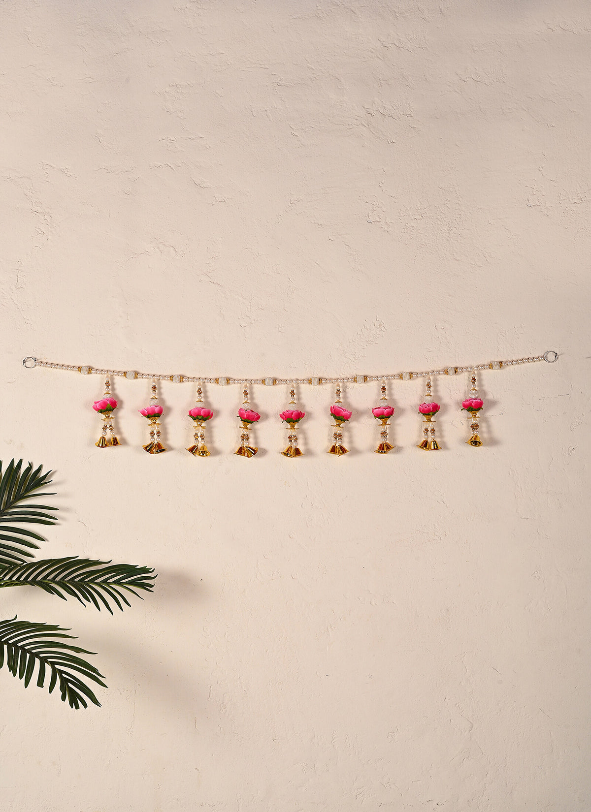 Madhoor Pearl Bell Toran Pink 1 Piece
