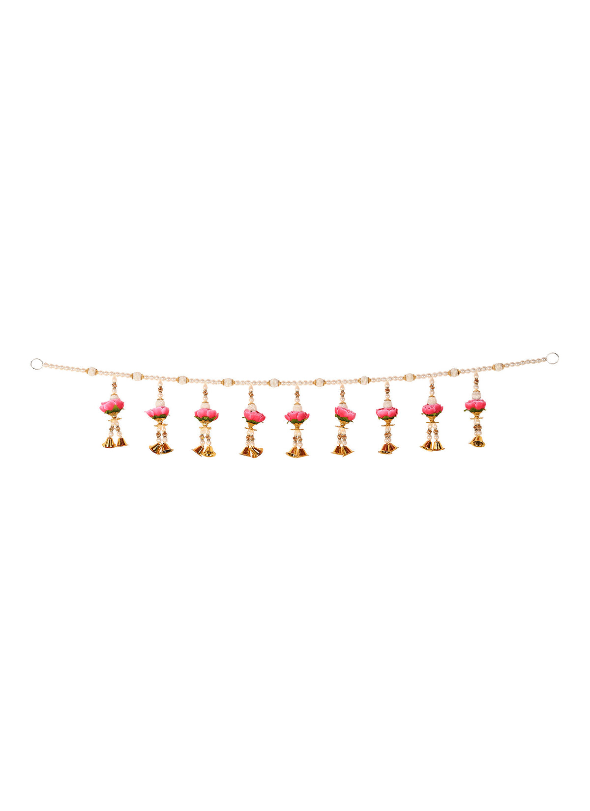 Madhoor Pearl Bell Toran Pink 1 Piece