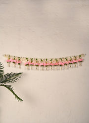 Madhoor Pearl Tassel Toran Baby Pink 3 Feet