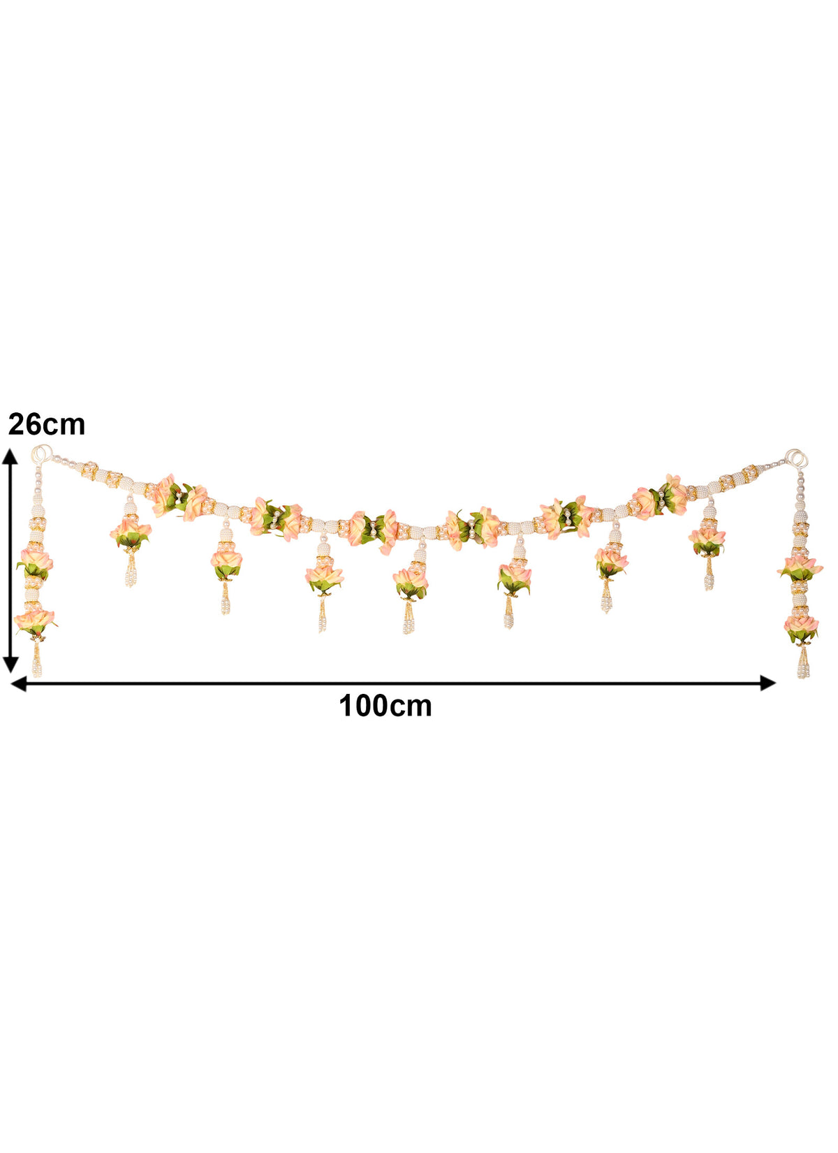 Madhoor Pearl Beads Toran Yellow 3 Feet 1 Piece