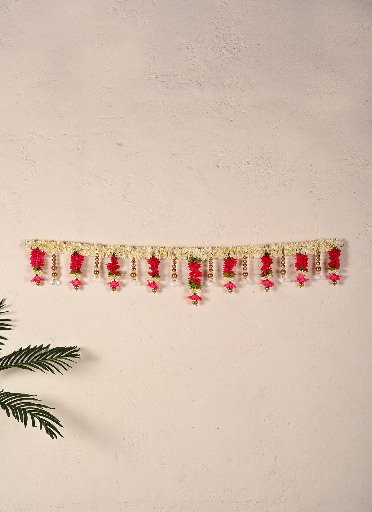 Madhoor Floral Strand Toran Rani Pink Ivory 1 Piece