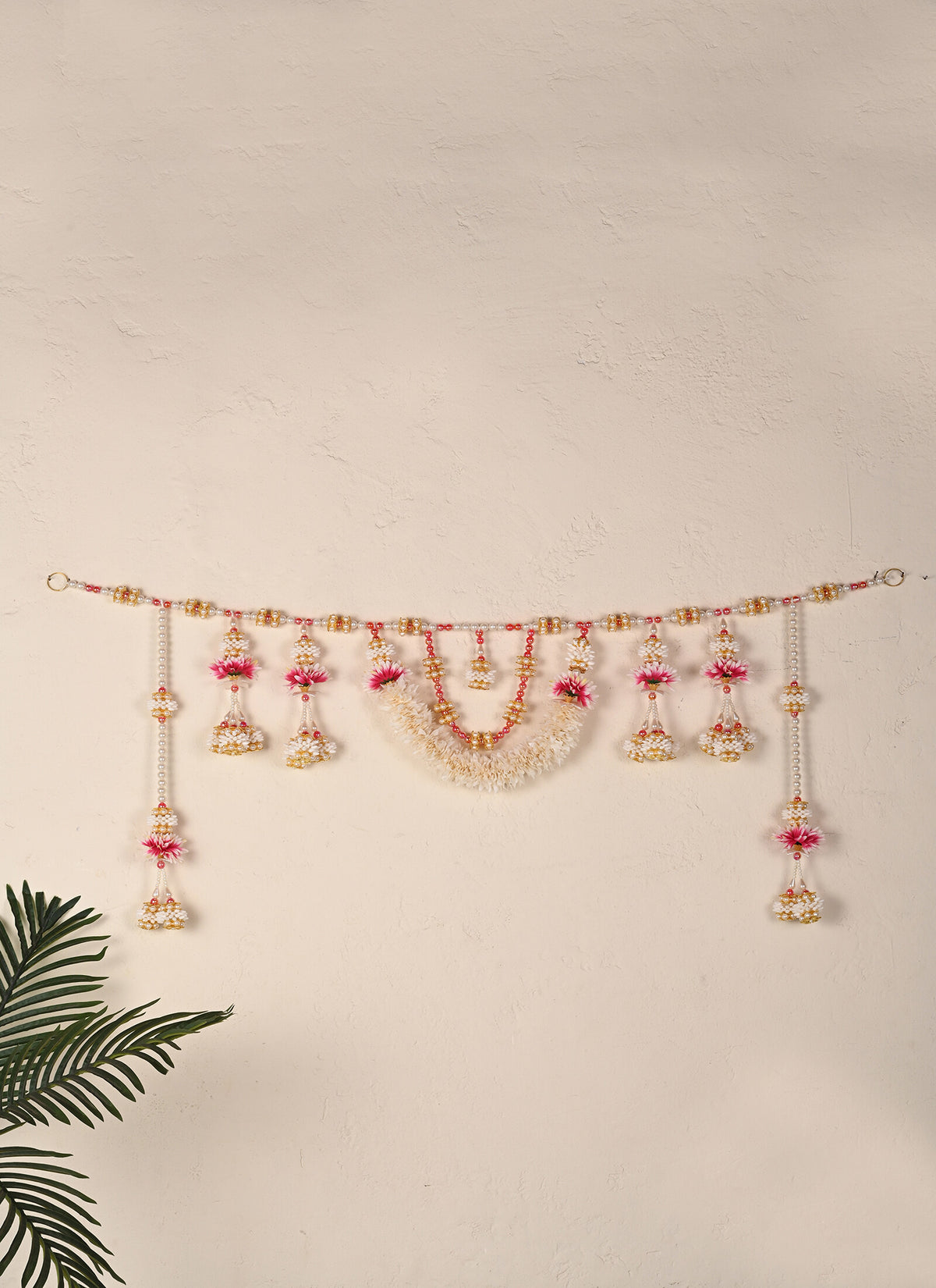 Madhoor Jasmine Toran White Pink 3 Feet