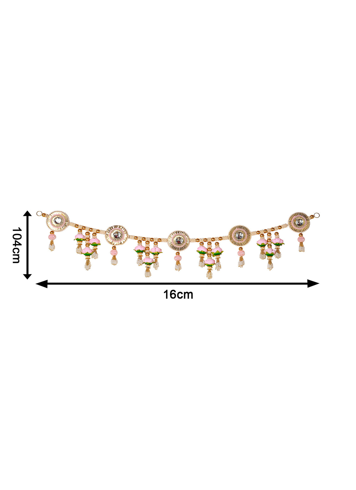 Madhoor Lotus Toran Pink Gold-Tone 1 Piece
