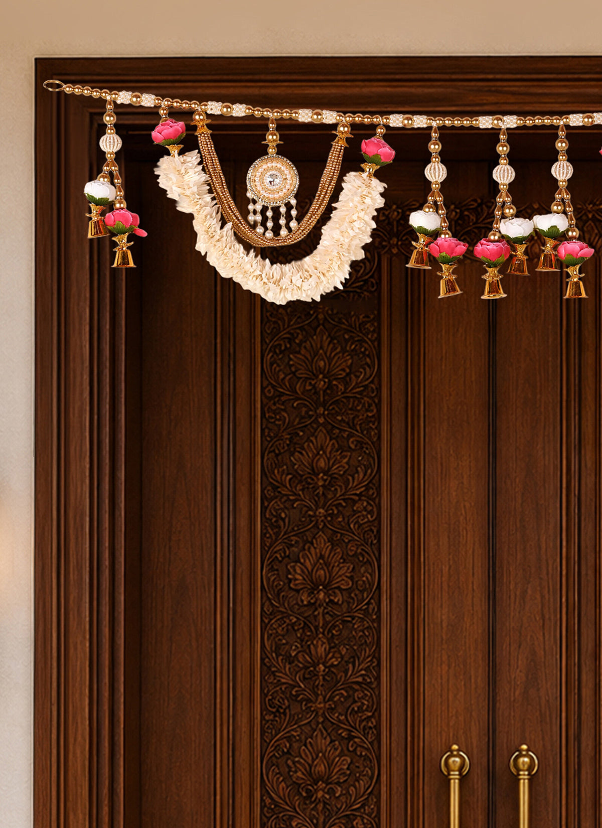 Madhoor Jhumka Toran Pink Ivory 1 Piece