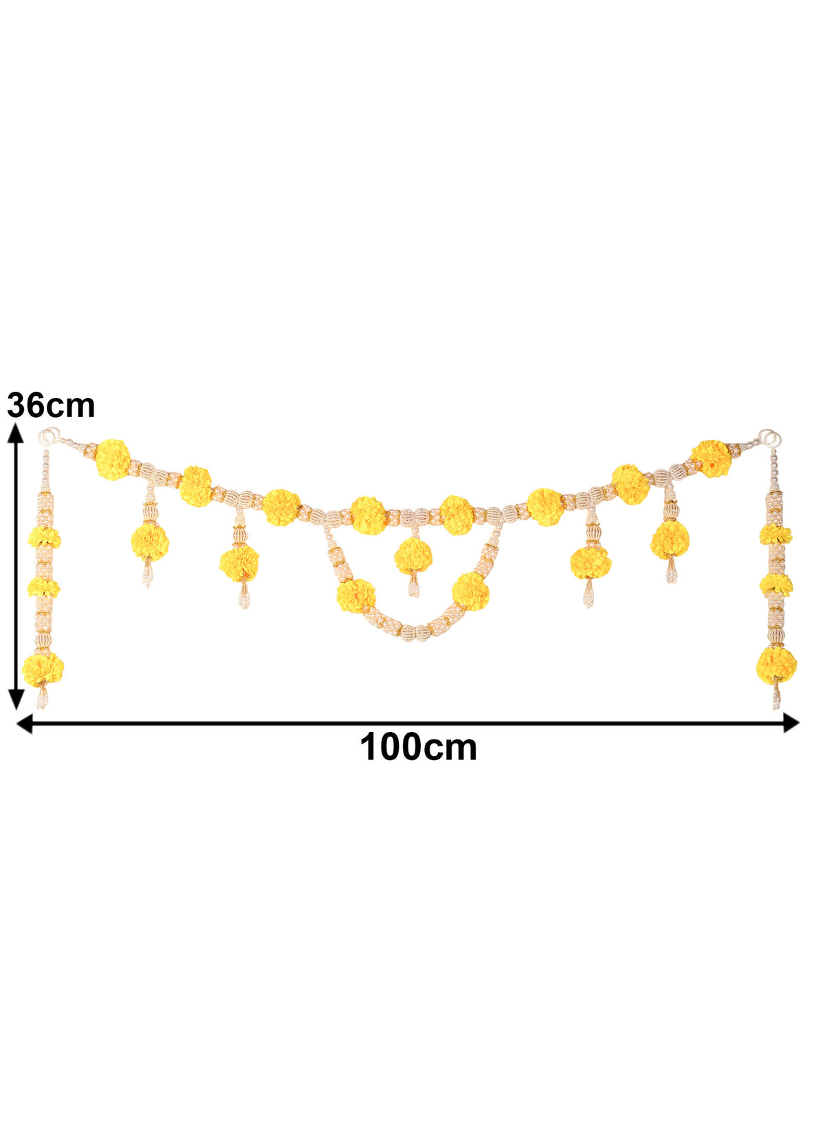 Madhoor Marigold Toran Yellow 3 Feet 1 Piece