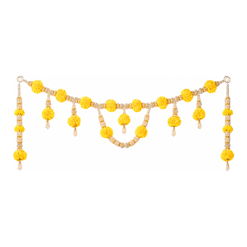 Madhoor Marigold Toran Yellow 3 Feet 1 Piece