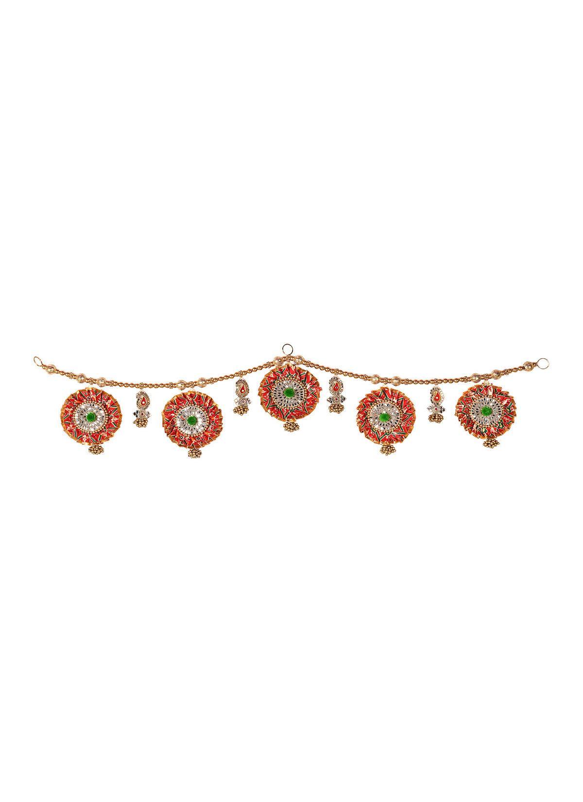 Madhoor Patola Toran Red Green 1 Piece