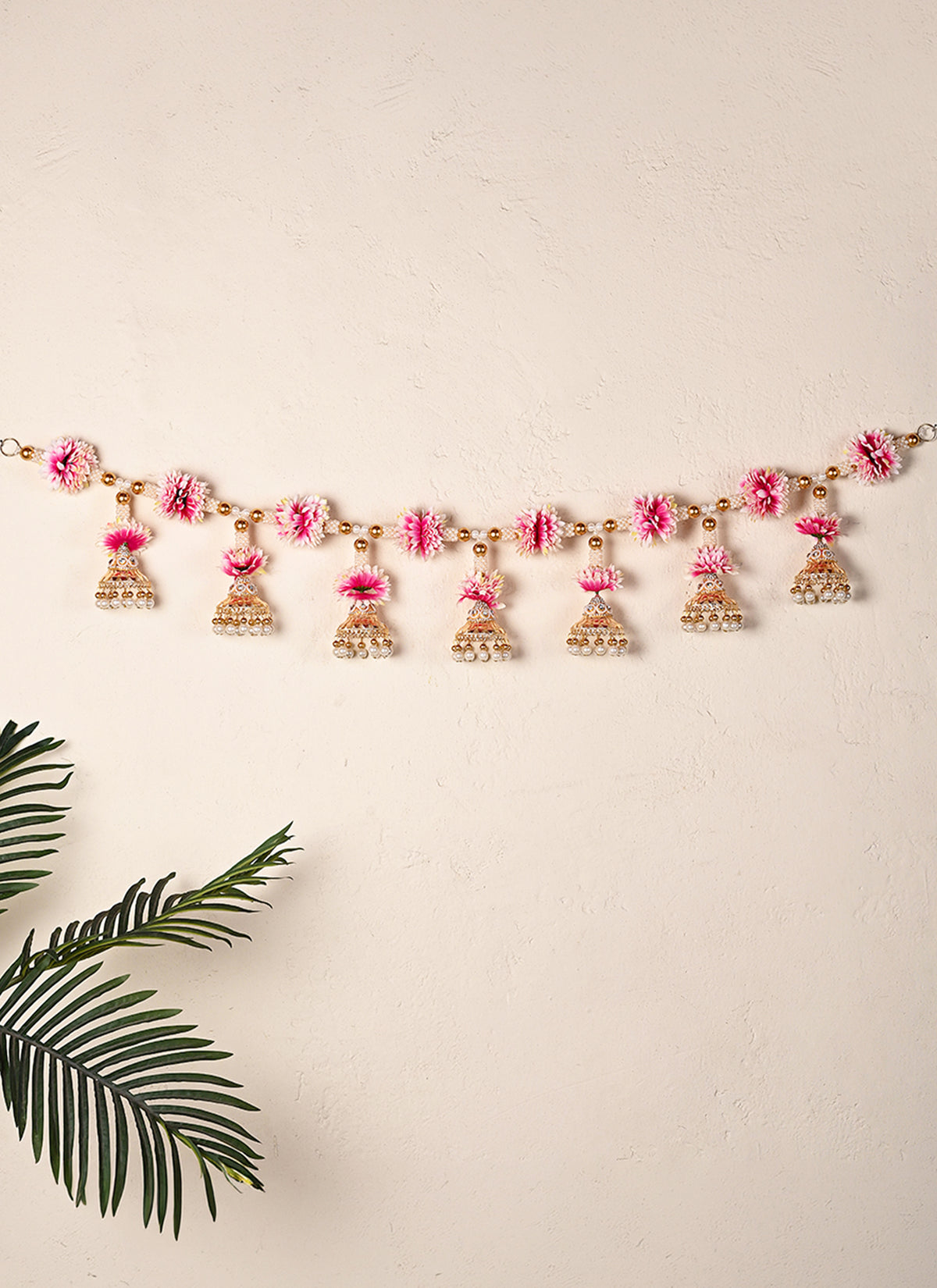 Madhoor Pearl Jhumka Toran Baby Pink 3 Feet