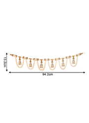 Madhoor Layered Jhumka Toran White Gold-Tone 3 Feet