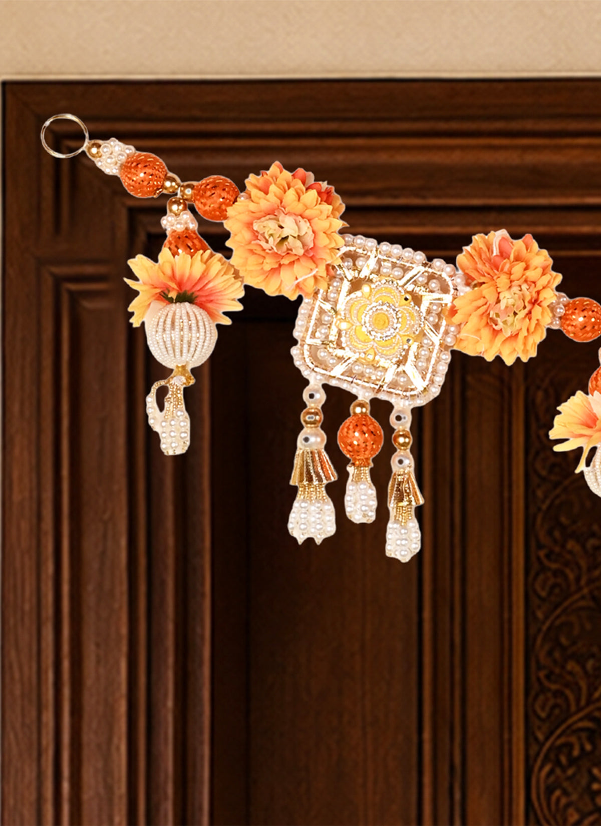 Madhoor Marigold Toran Orange 3 Feet