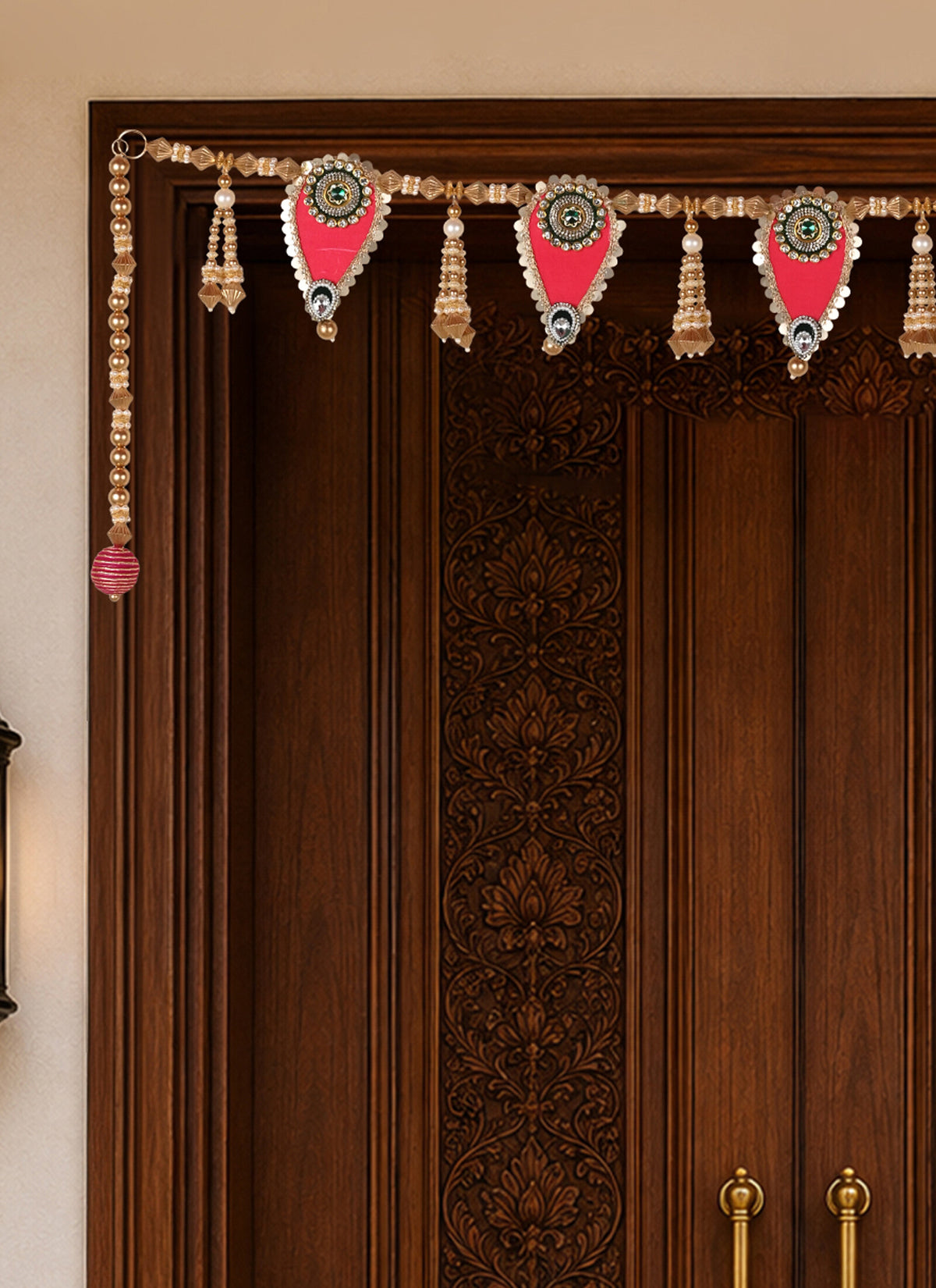 Madhoor Paisley Strand Toran Pink 1 Piece