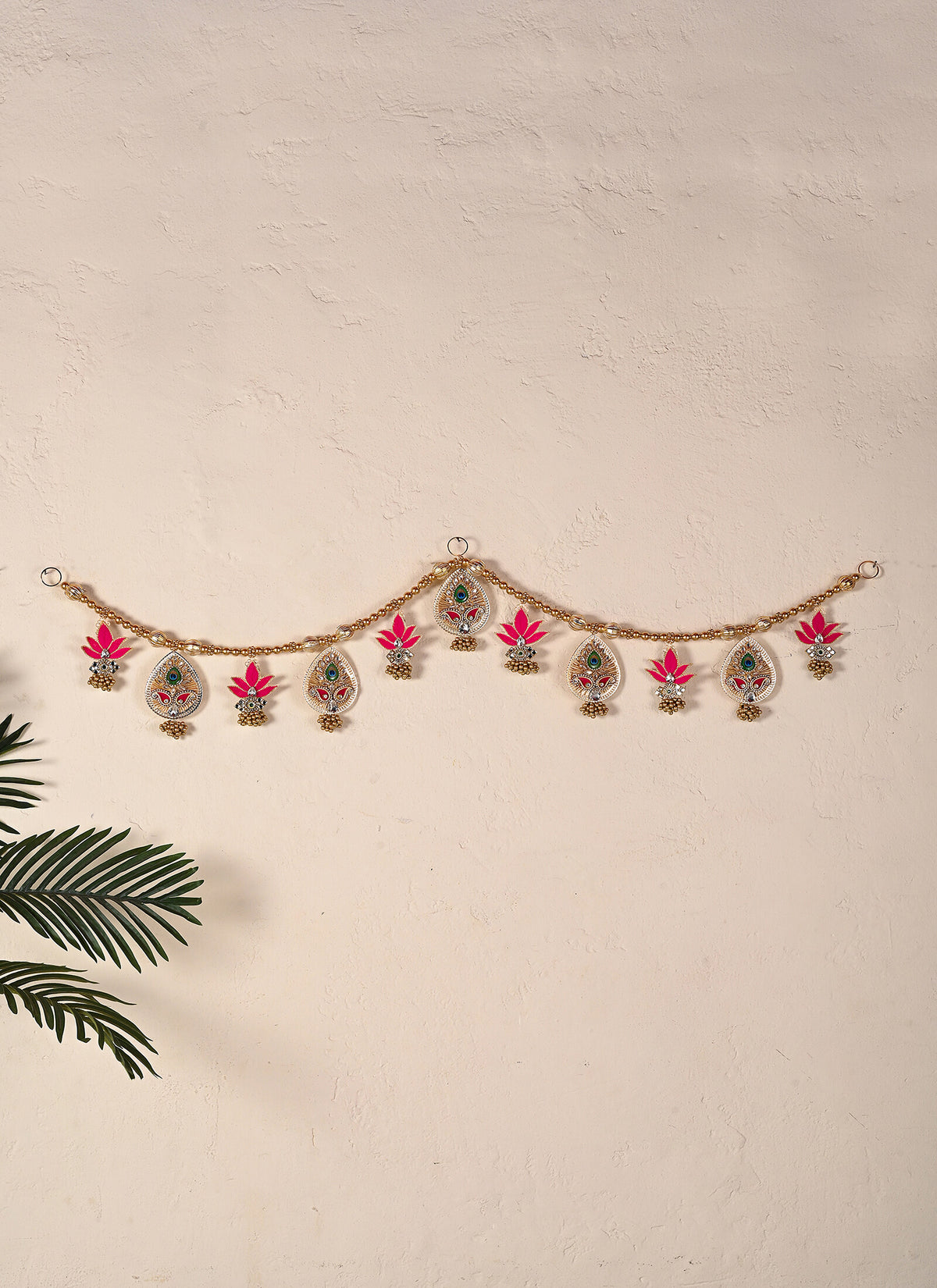 Madhoor Lotus Jhumka Toran Red 1 Piece