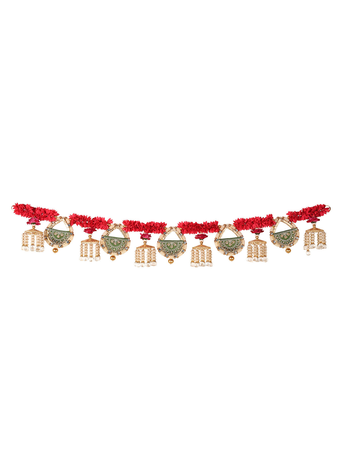 Madhoor Marigold Jhumka Toran Orange Pink 1 Piece