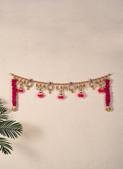 Madhoor Crystal Flower Magenta Toran 1 Piece