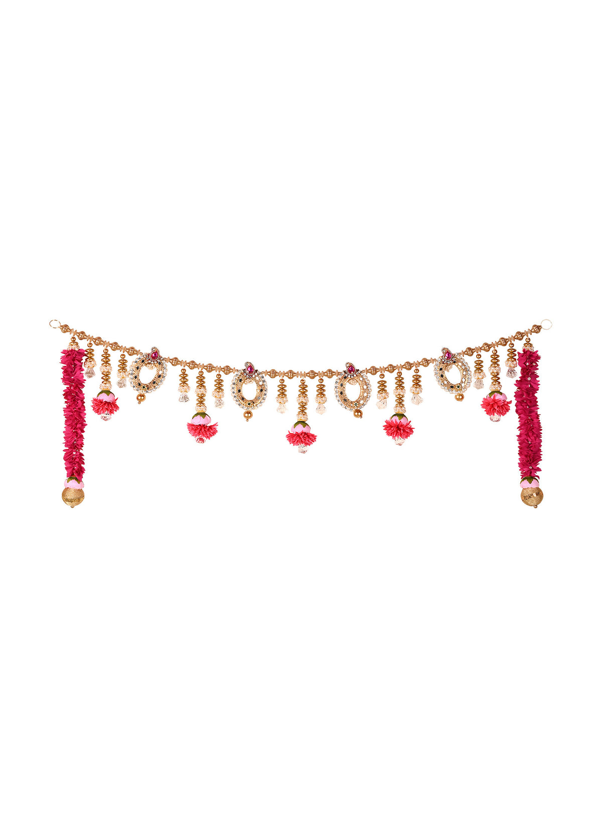 Madhoor Crystal Flower Magenta Toran 1 Piece